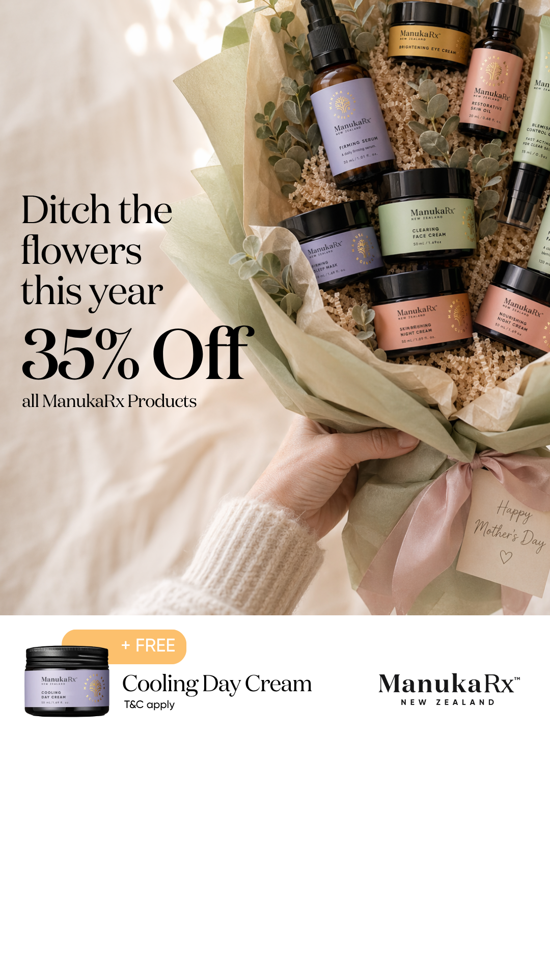 ManukaRx Natural Skincare Facebook ad