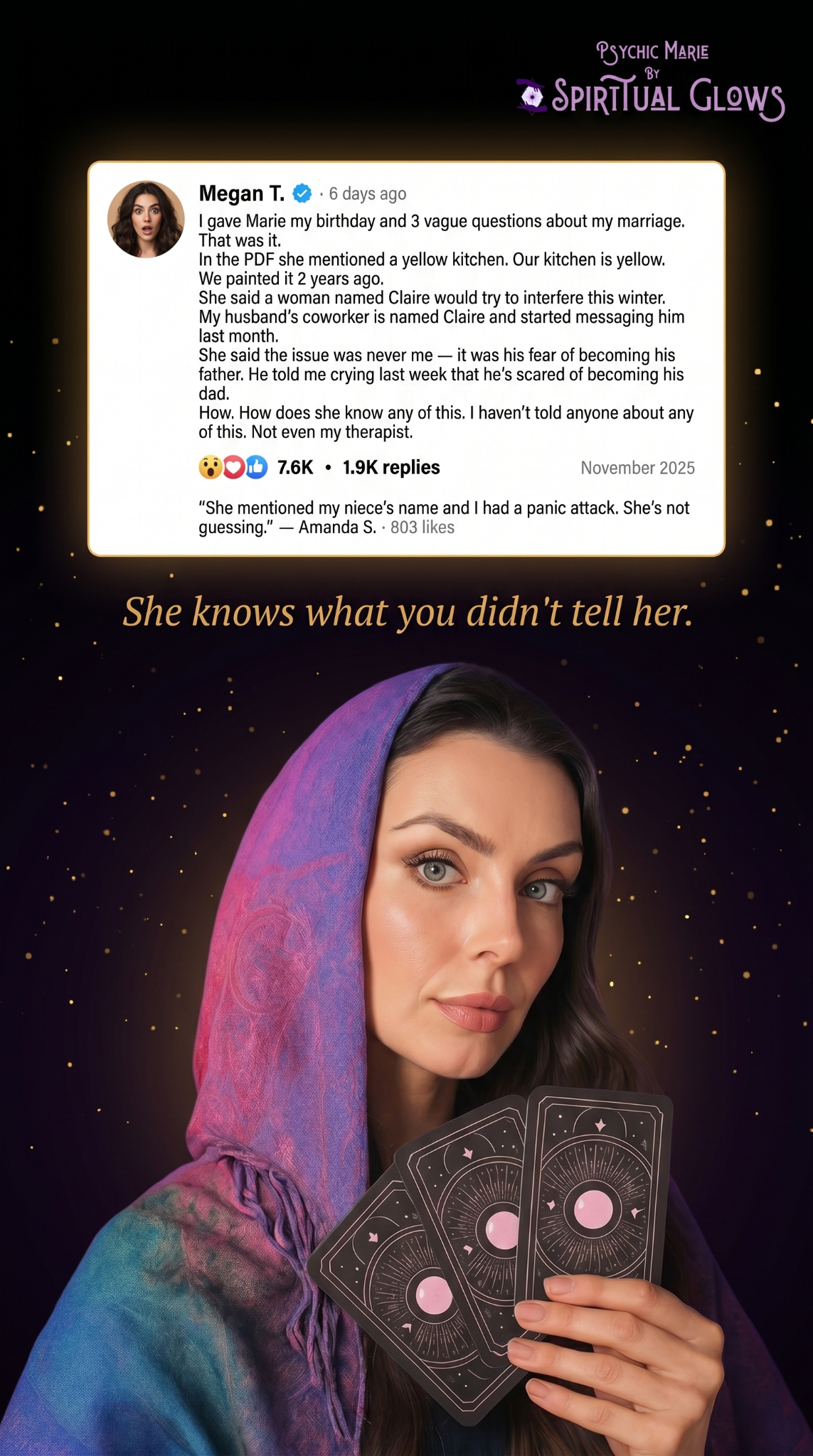 Try Psychic Marie Facebook ad