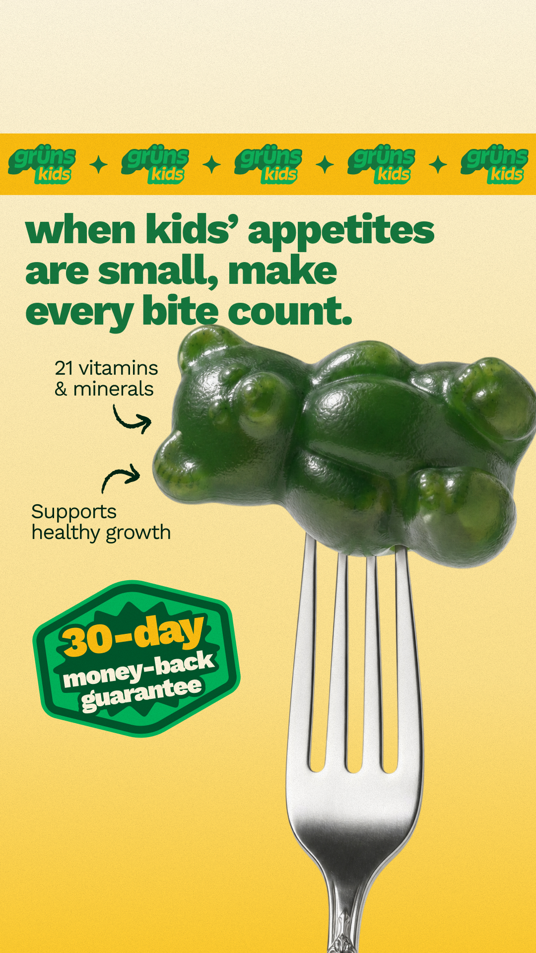 Grüns Kids Facebook ad