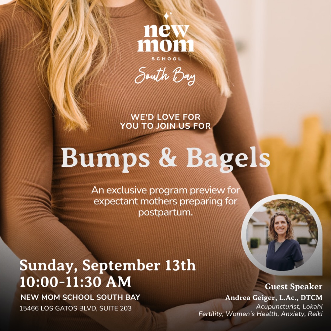 New Mom School Facebook ad: Bumps and Bagels: A Free Program Preview for Expecting Moms