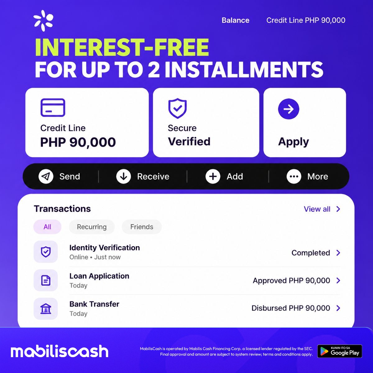 Mabilis Cash.ph—online loan Facebook ad