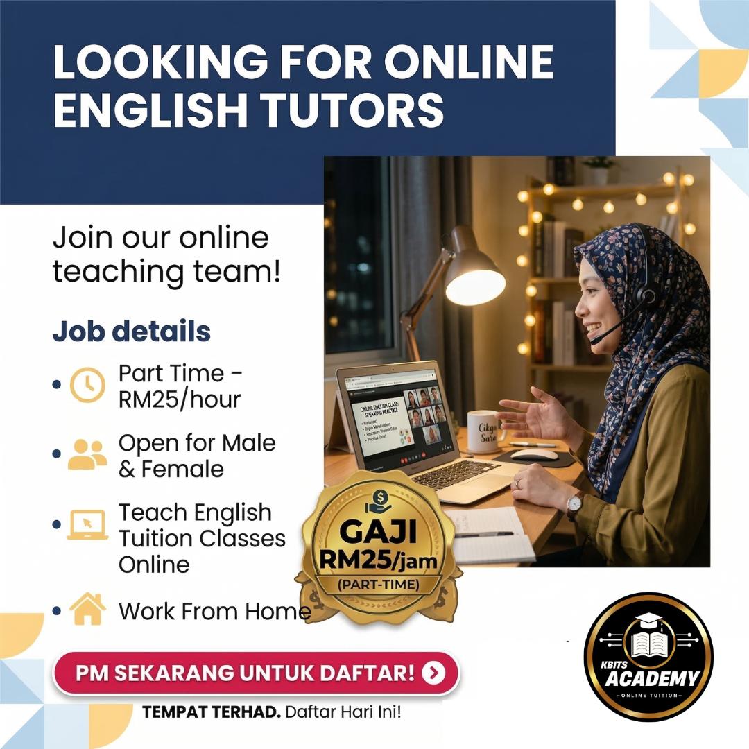 Kelas Bahasa Inggeris Teacher Sharifah Facebook ad