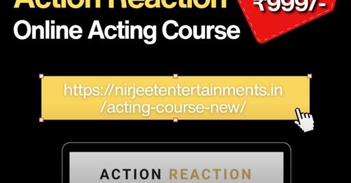 Action Reaction Online Acting Course Facebook ad: Learn acting anytime, anywhere.