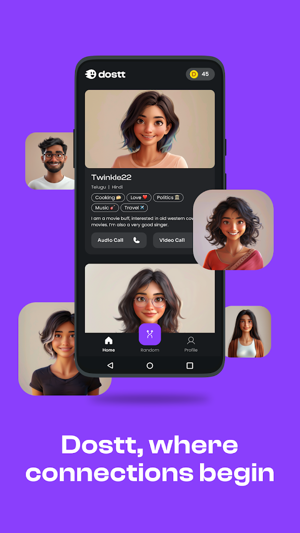 Make New Dostts Facebook ad: Dostt App