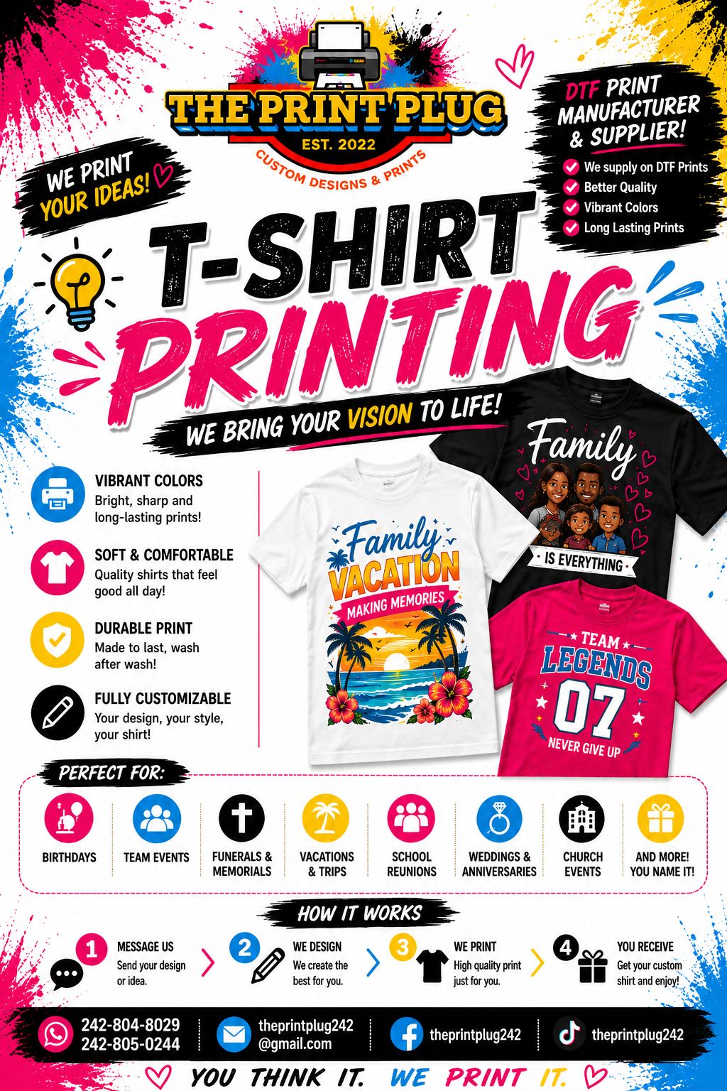The Print Plug Facebook ad: YOU THINK IT.