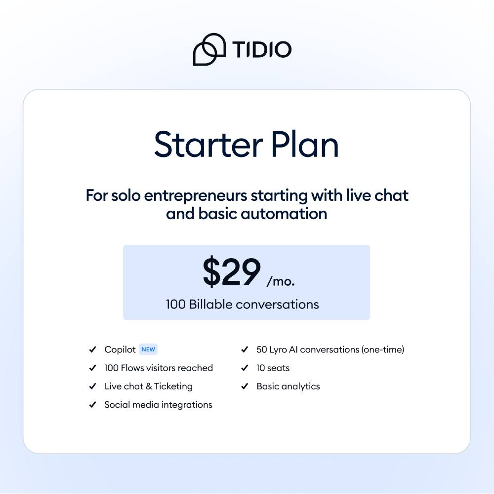 Tidio Facebook ad: Ditch the desk!