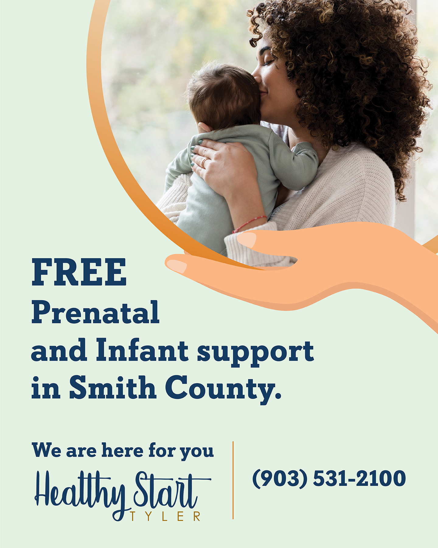 Healthy Start - Tyler Facebook ad: Pregnant or caring for a baby?