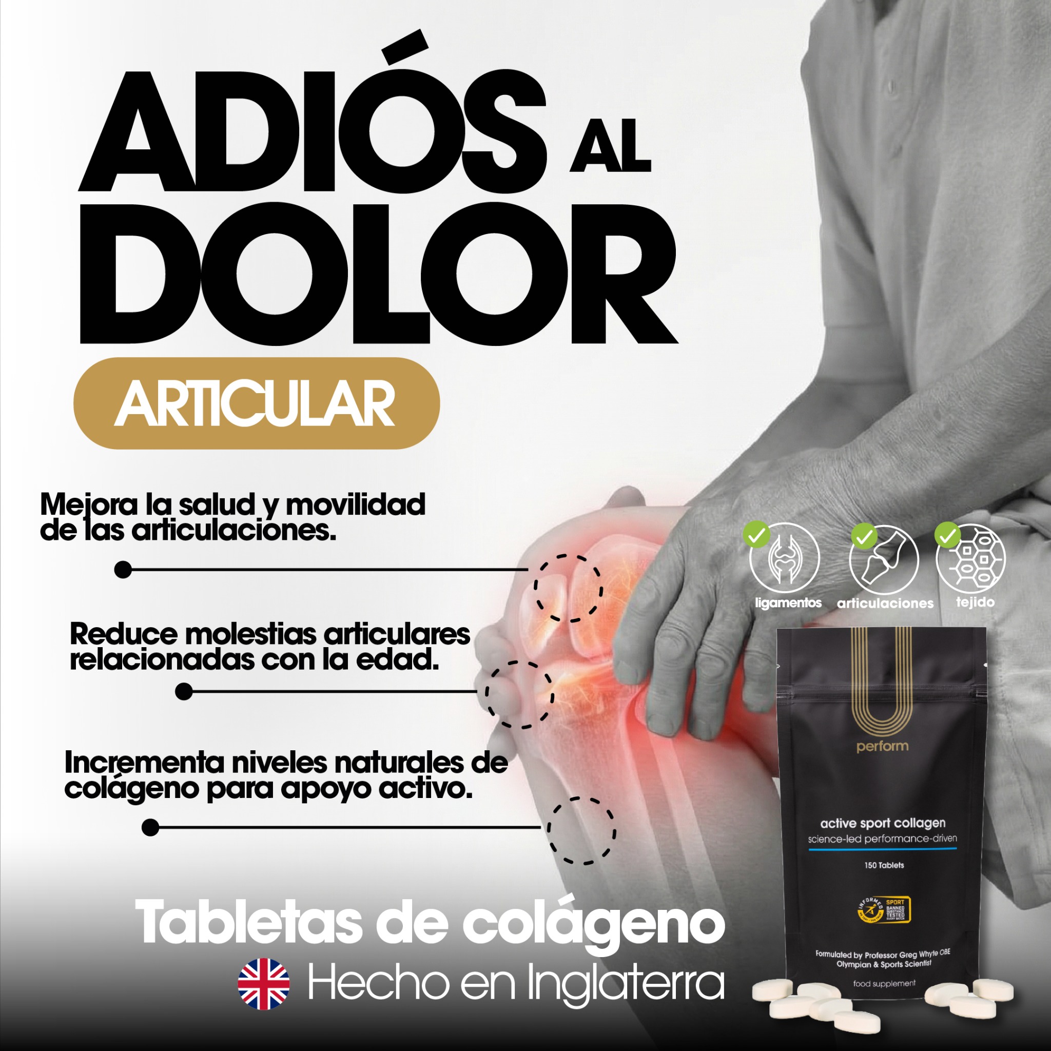 Proto-col Guatemala Facebook ad: ¡Trata el dolor de articulaciones con colágeno hidrolizado!