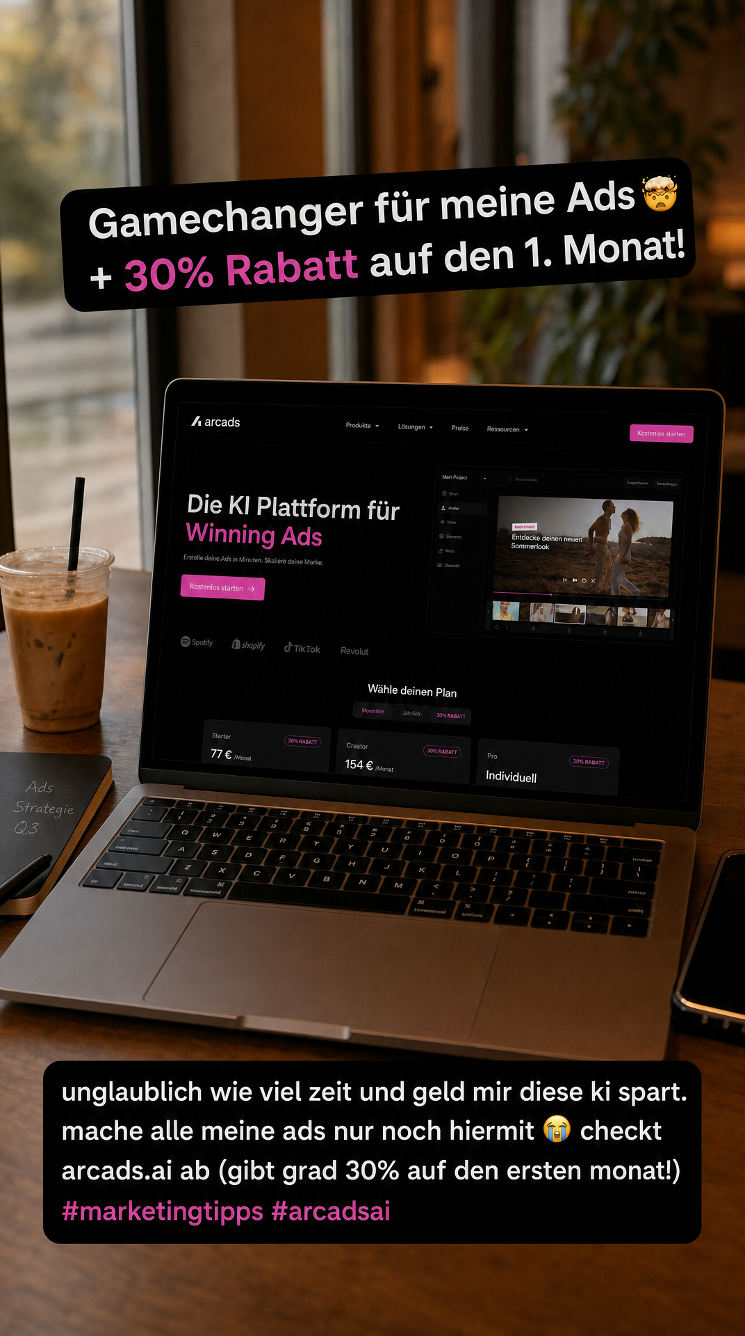 Arcads AI - Newsletter   Facebook ad