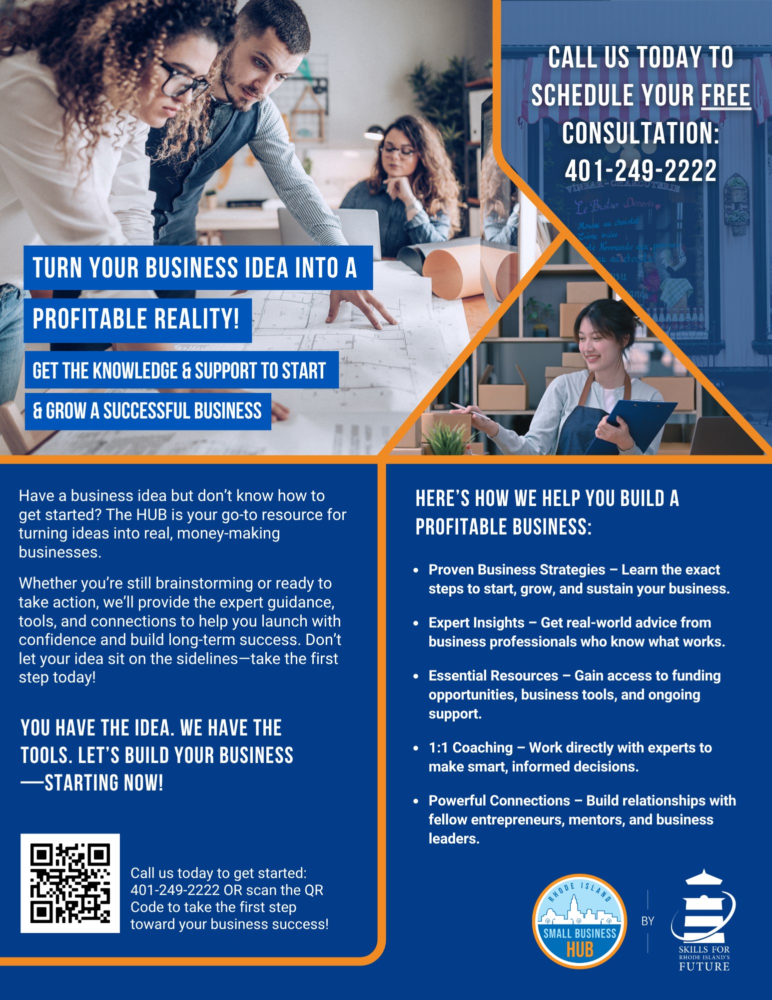 RI Small Business HUB Facebook ad: Business Help Starts Here