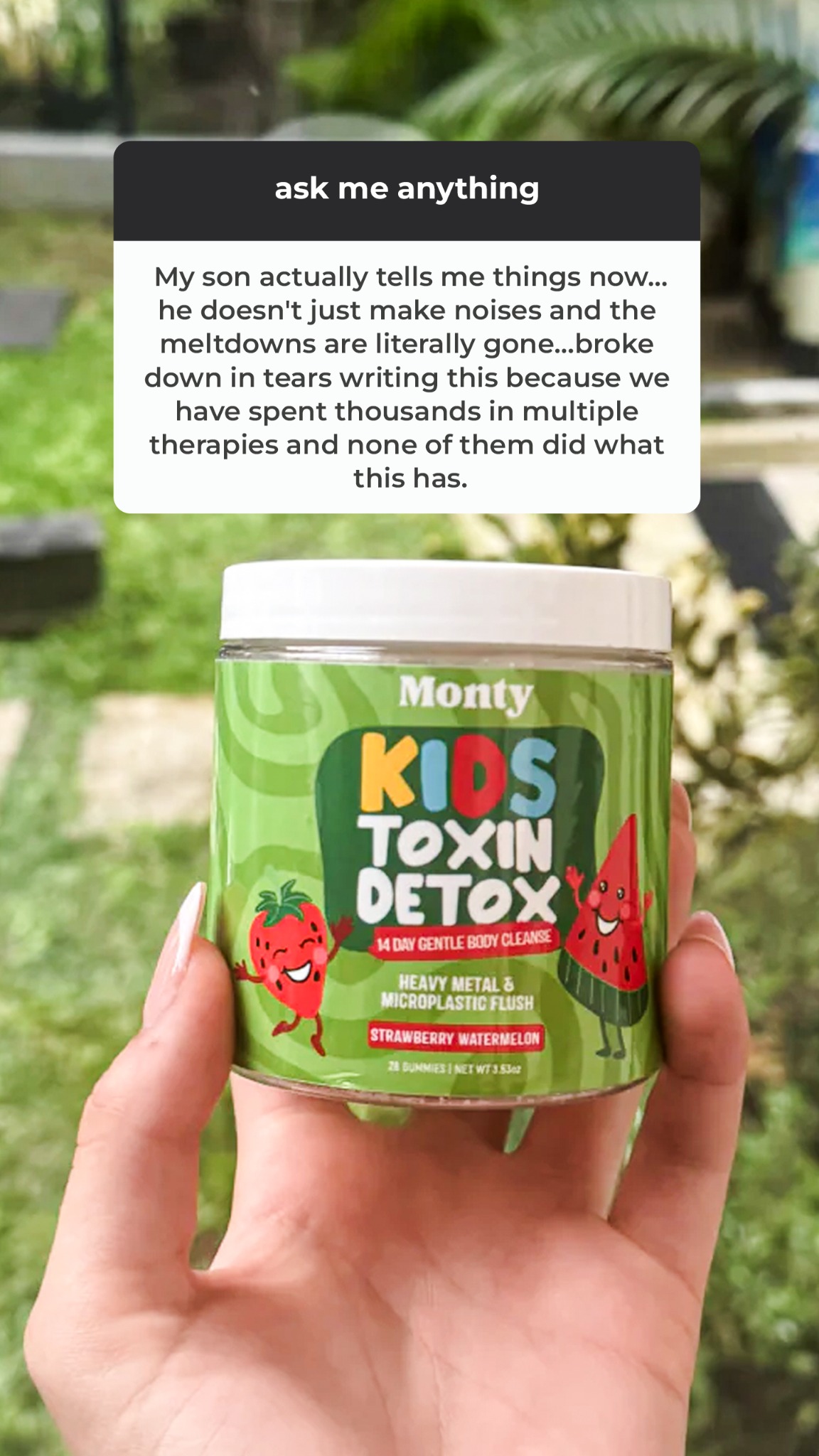 Monty Supplements Facebook ad: We spent thousands in therapies and none of them did what…
