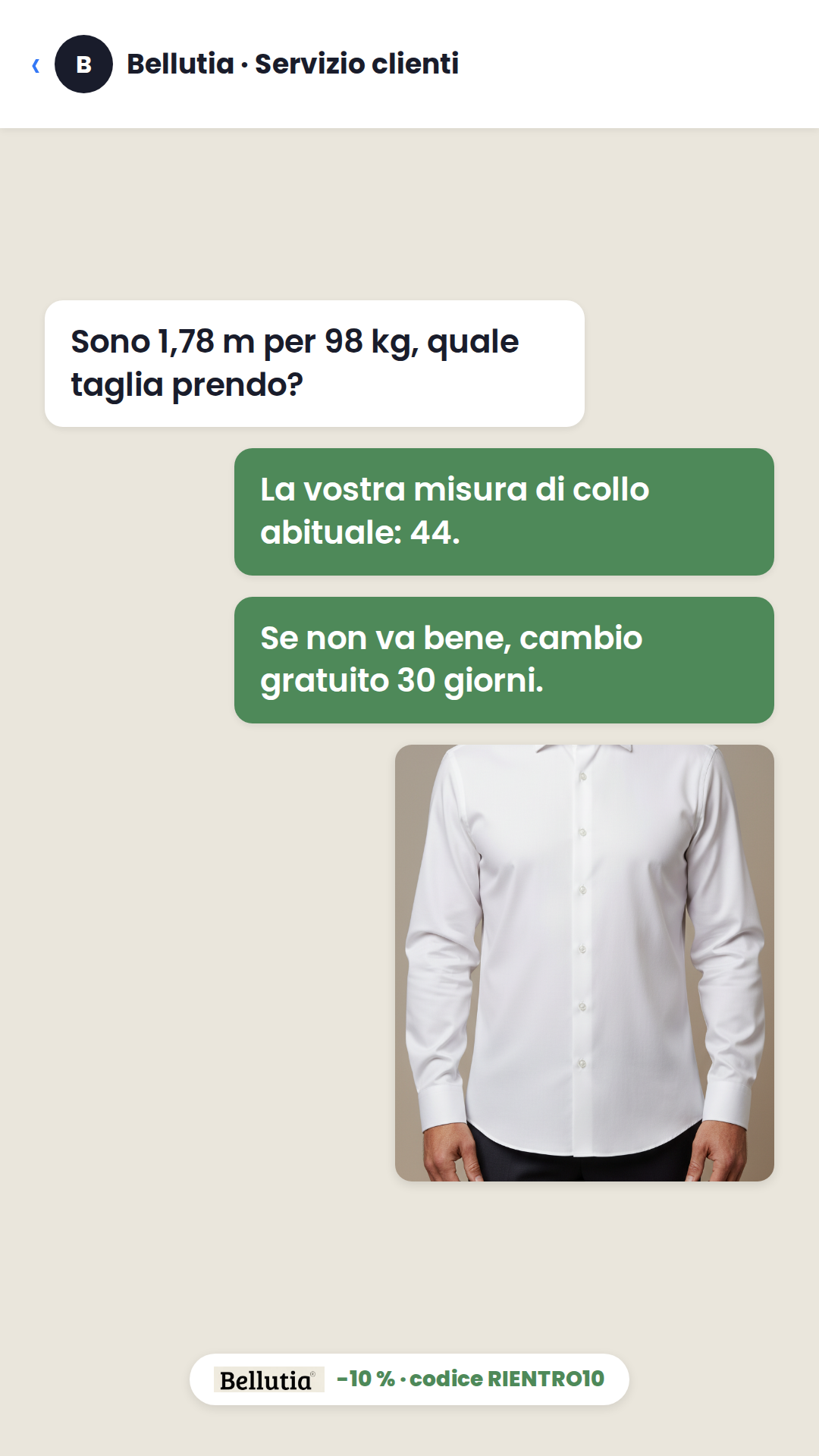 Bellutia Italia Facebook ad