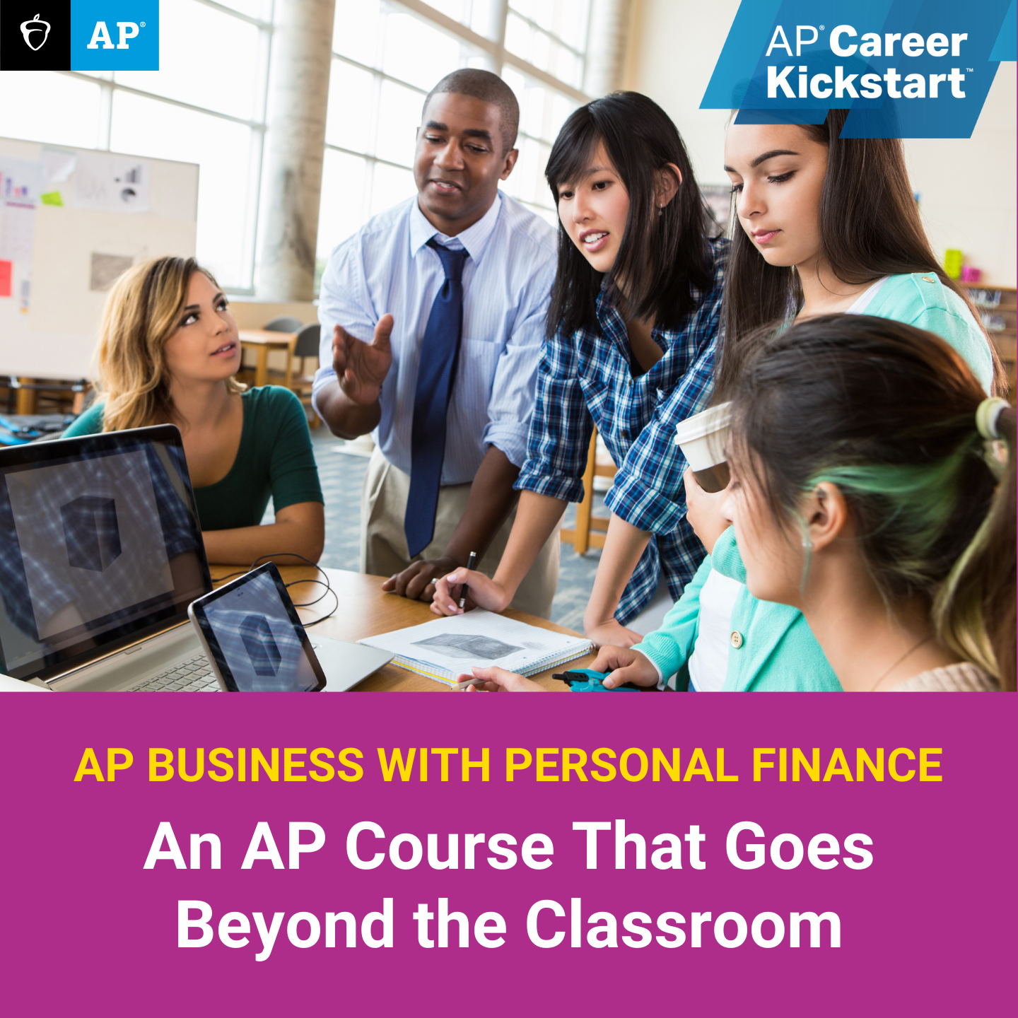 College Board Facebook ad: NEW: AP Business with Personal Business