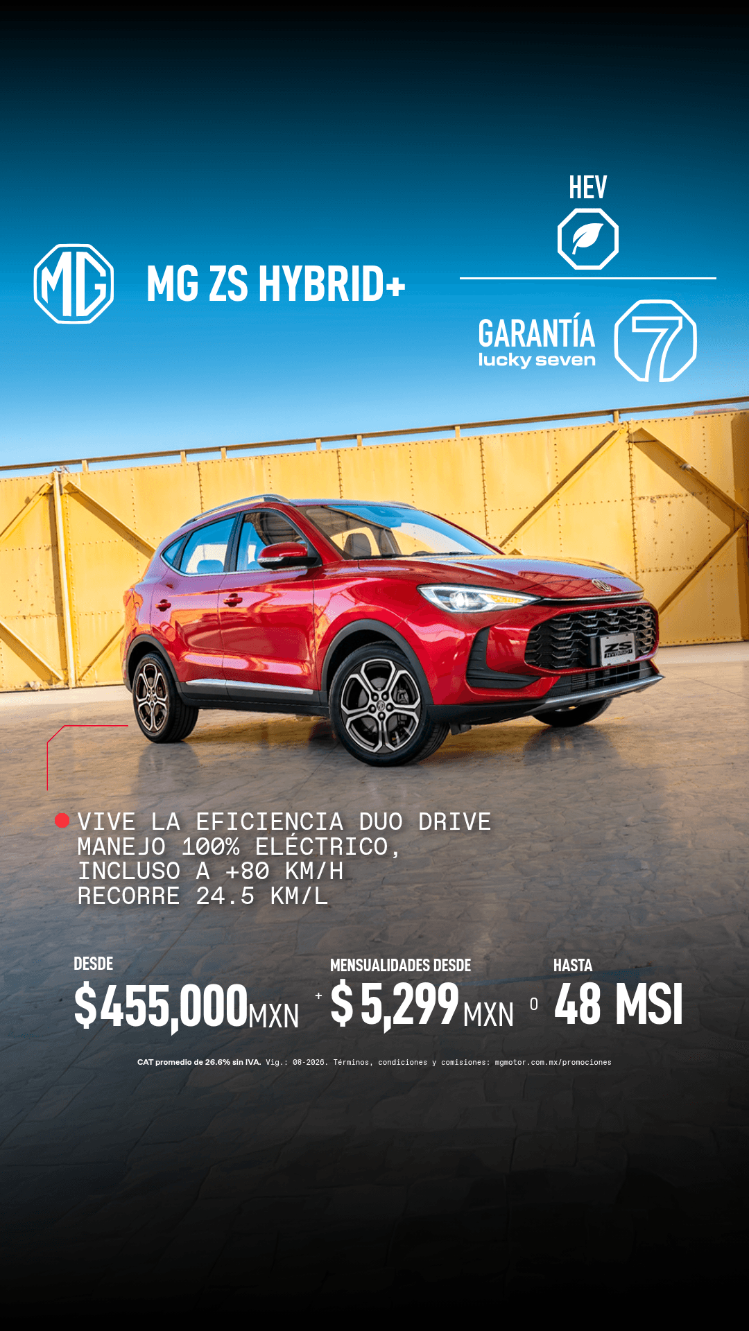 MG México Facebook ad from Aug 10, 2026