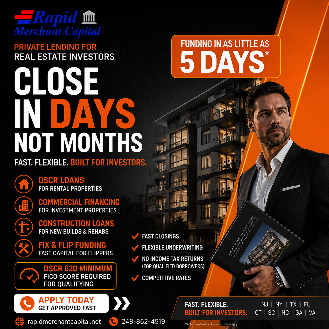 Rapid Merchant Capital LLC Facebook ad: Qualify with Only 620 Fico Scores!
