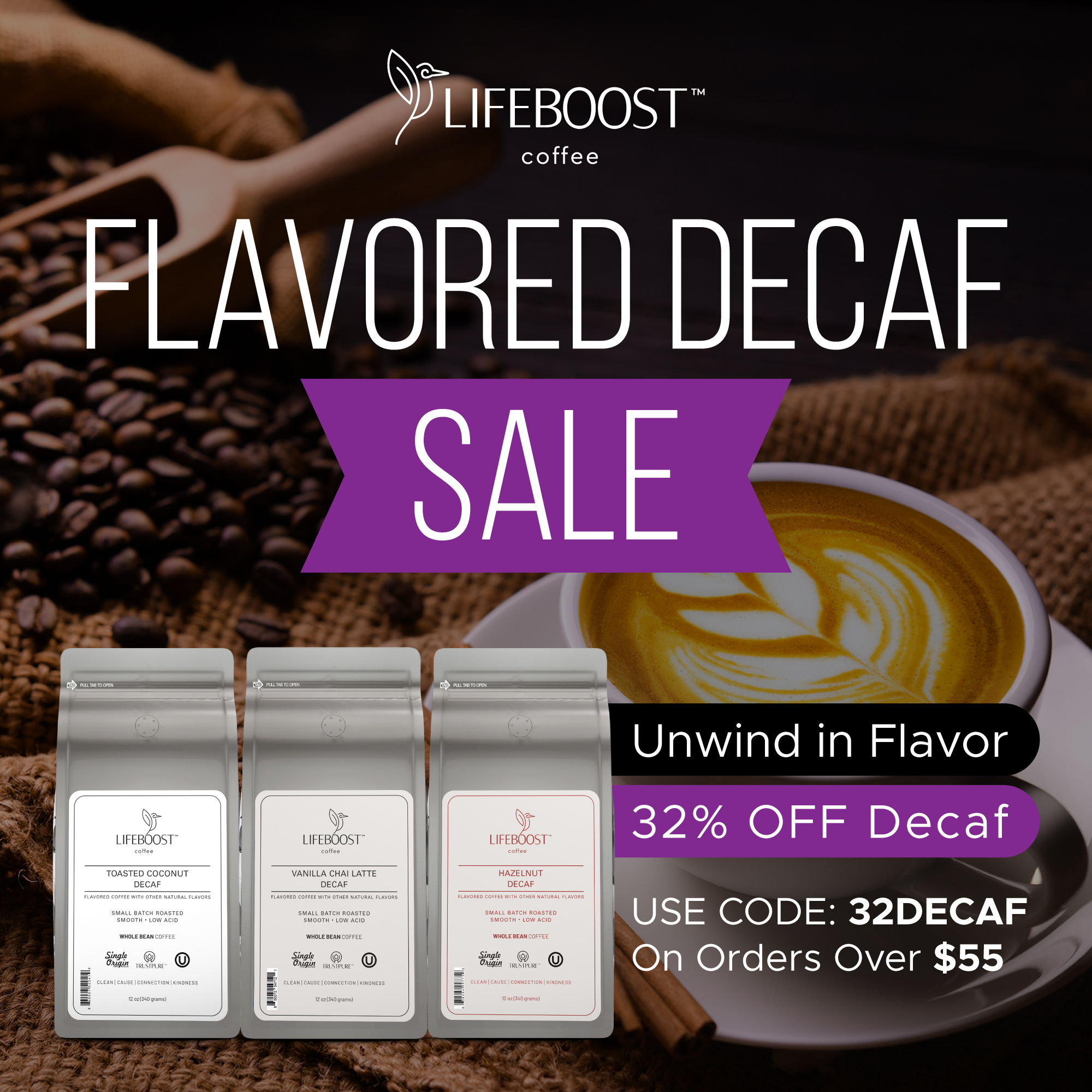 Lifeboost Coffee Facebook ad