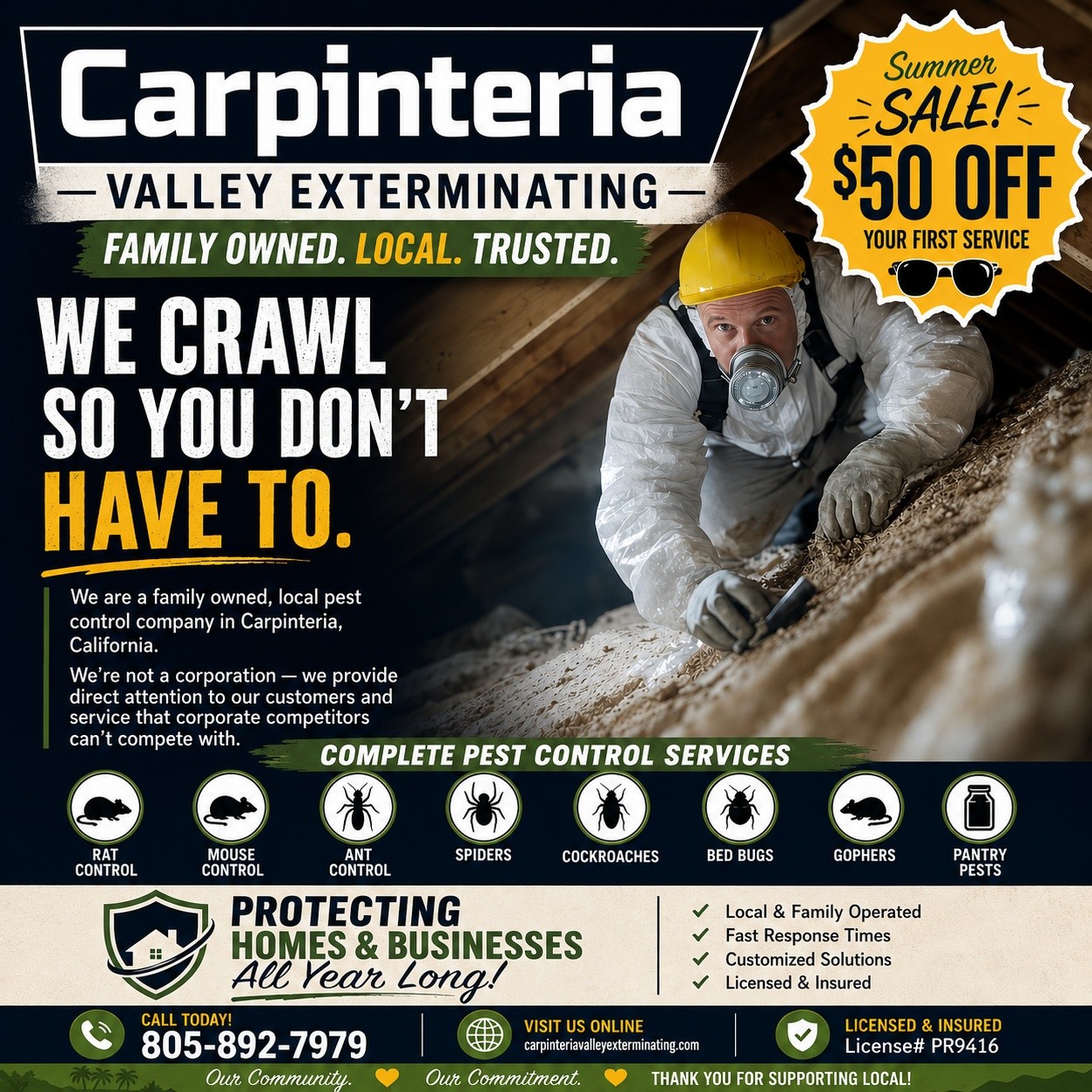 Carpinteria Valley Exterminating Facebook ad: Carpinteria Valley Exterminating. Carpinteria, CA Pest…