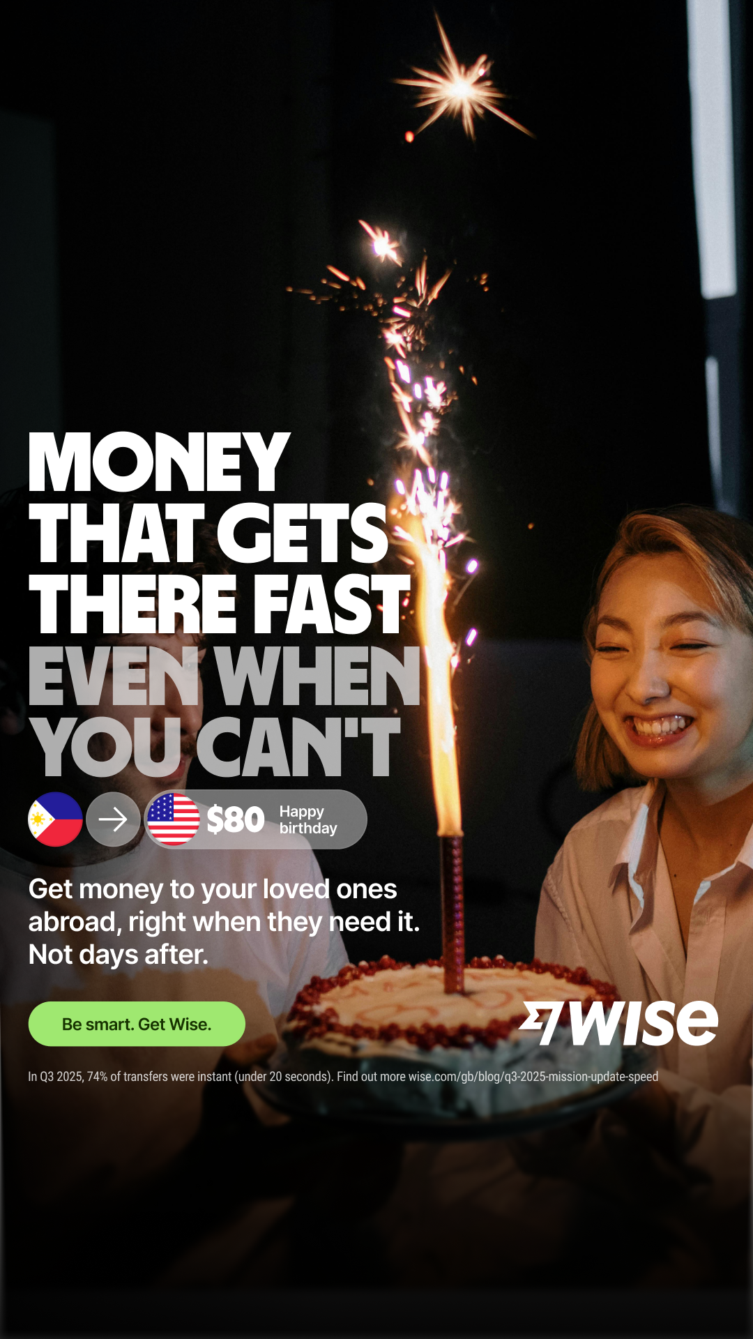 Wise Facebook ad