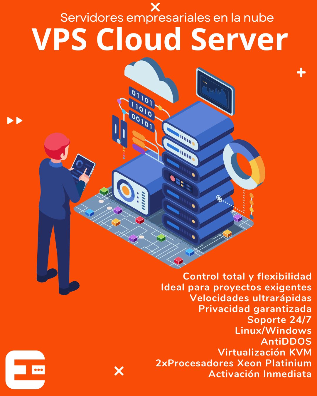 E-Hosting Facebook ad: VPS Cloud Server para empresas y proyectos exigentes