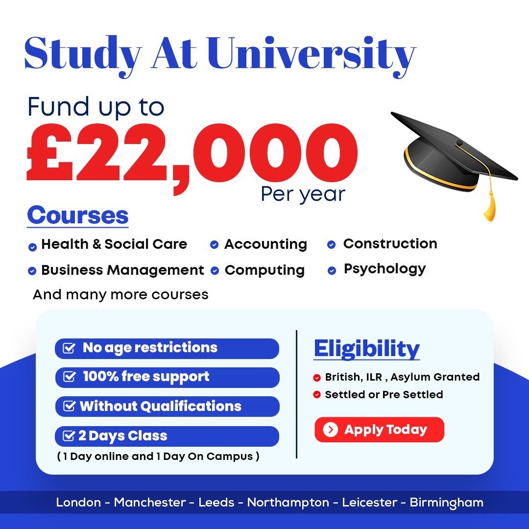 UK Degree NOW Facebook ad: Free UK Education for EU Nationals