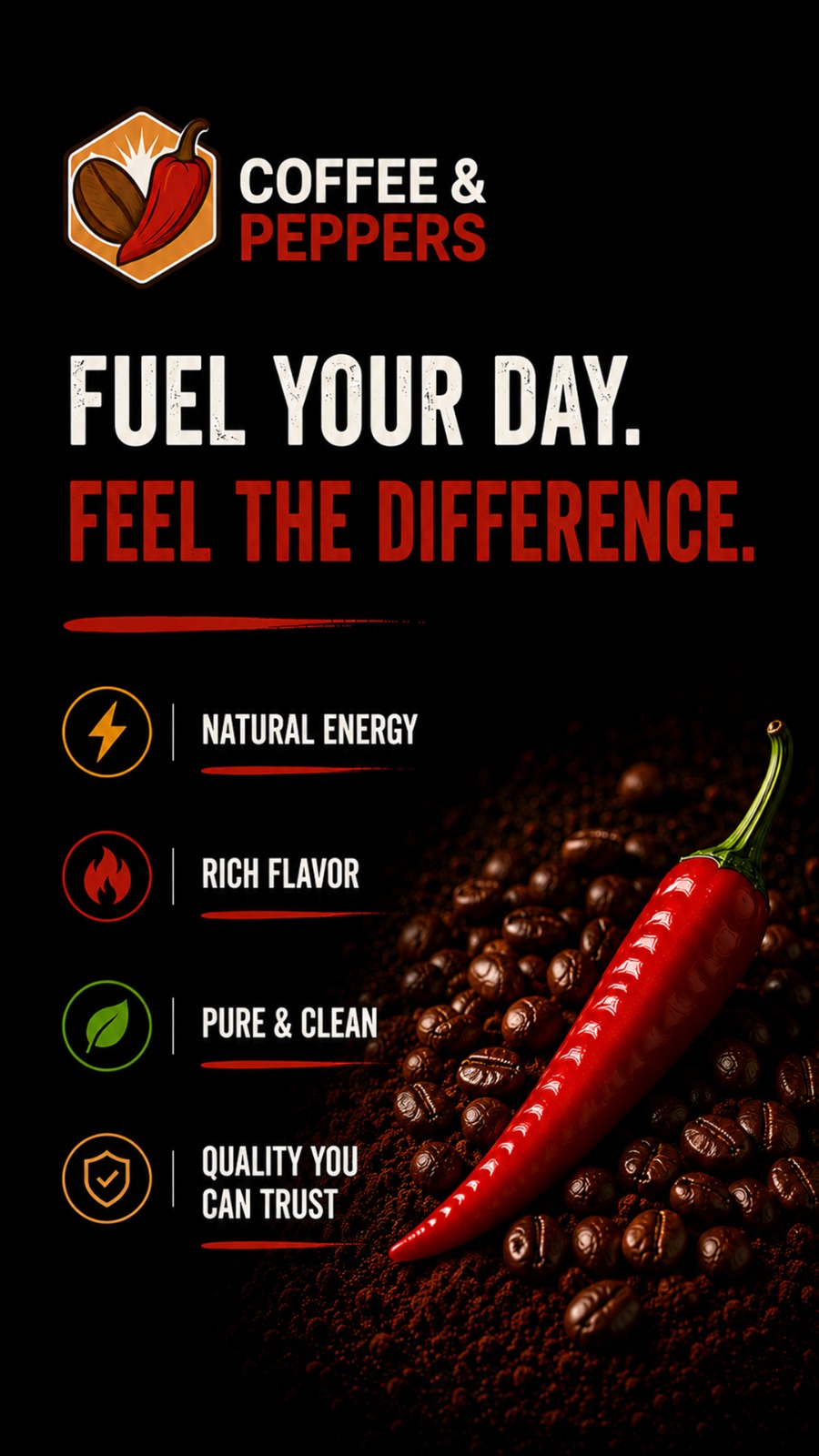 Coffee & Peppers Lab Facebook ad: Fast Delivery Across USA