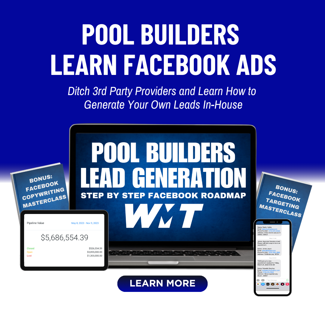 We Market Trades Facebook ad: Get 30-60 Pool Estimates in 30 Days
