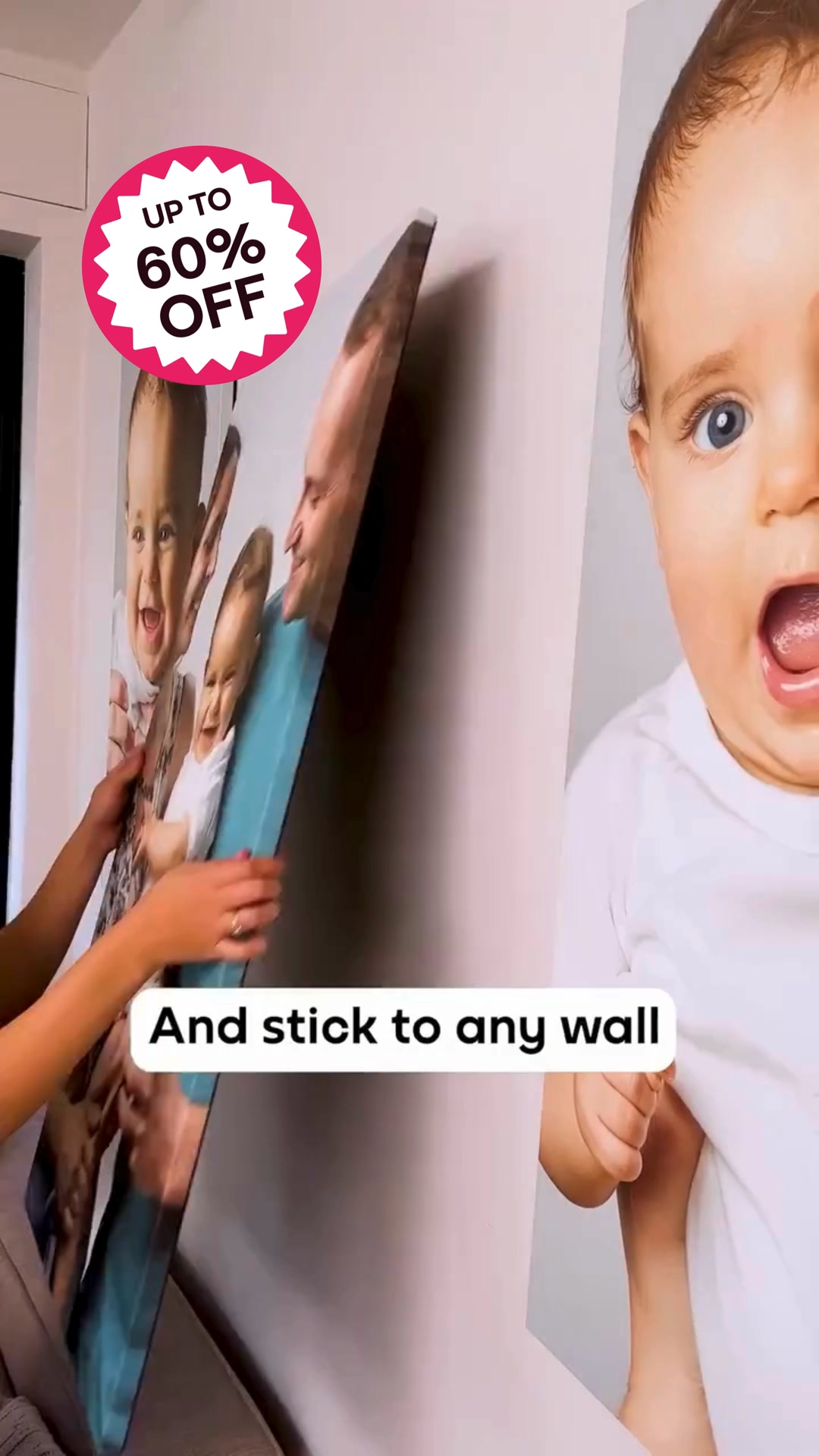 Mixtiles Facebook ad: Save big: up to 60% OFF!