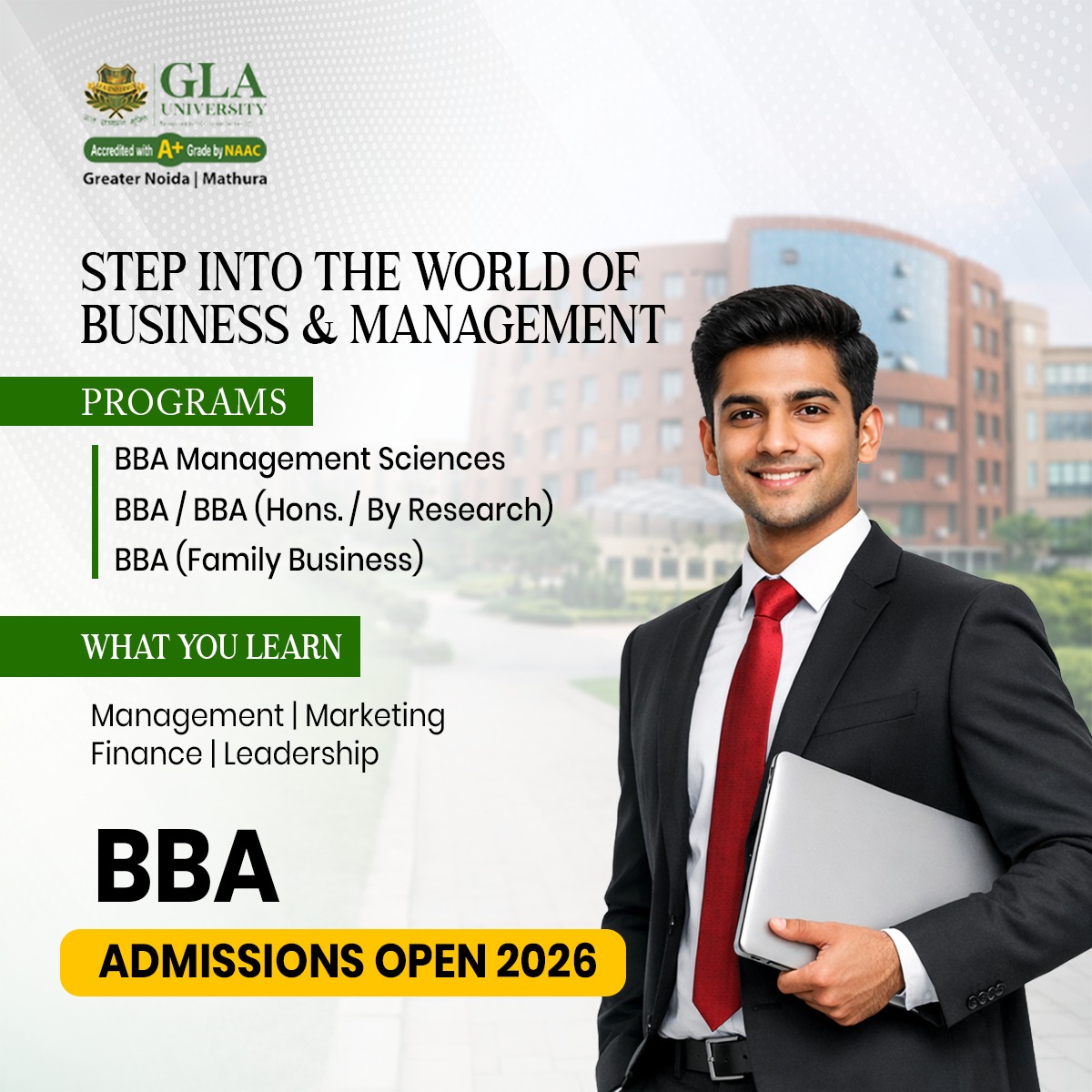 GLA University Facebook ad