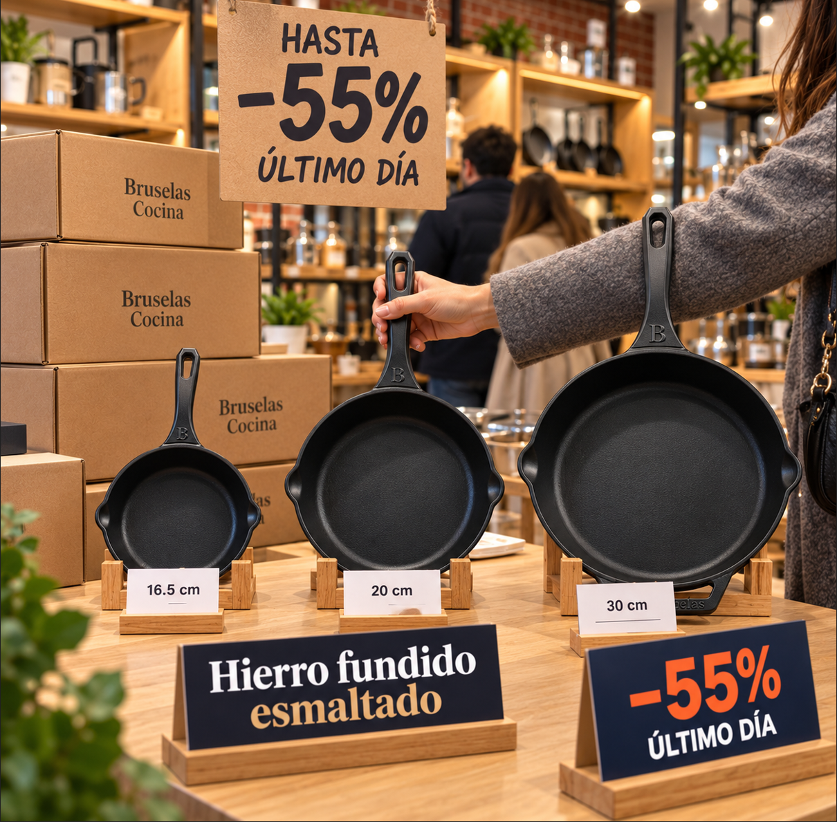 Bruselas Cocina Spain Facebook ad: Han vuelto. Y con hasta un 55% de descuento.