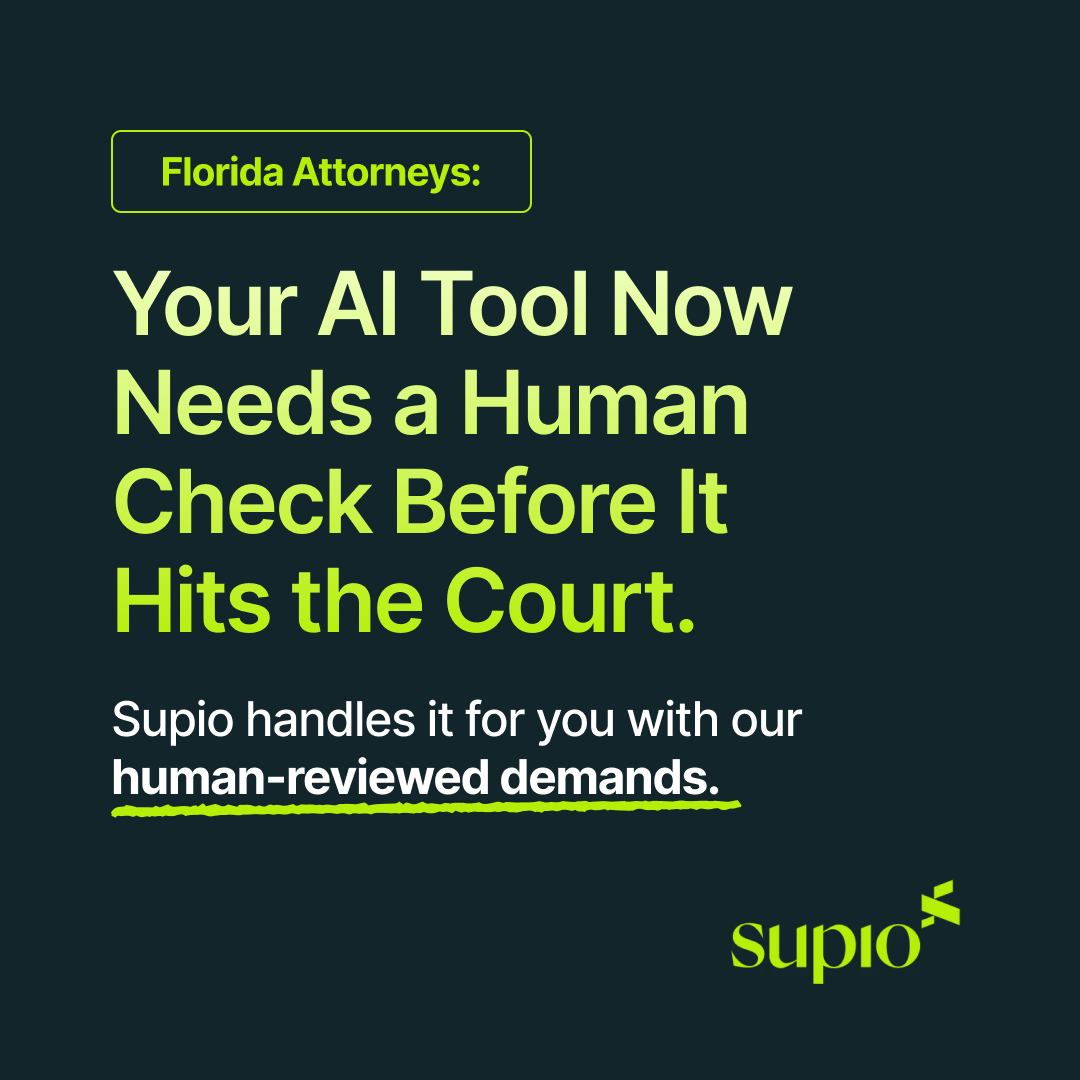 Supio Legal AI Facebook ad