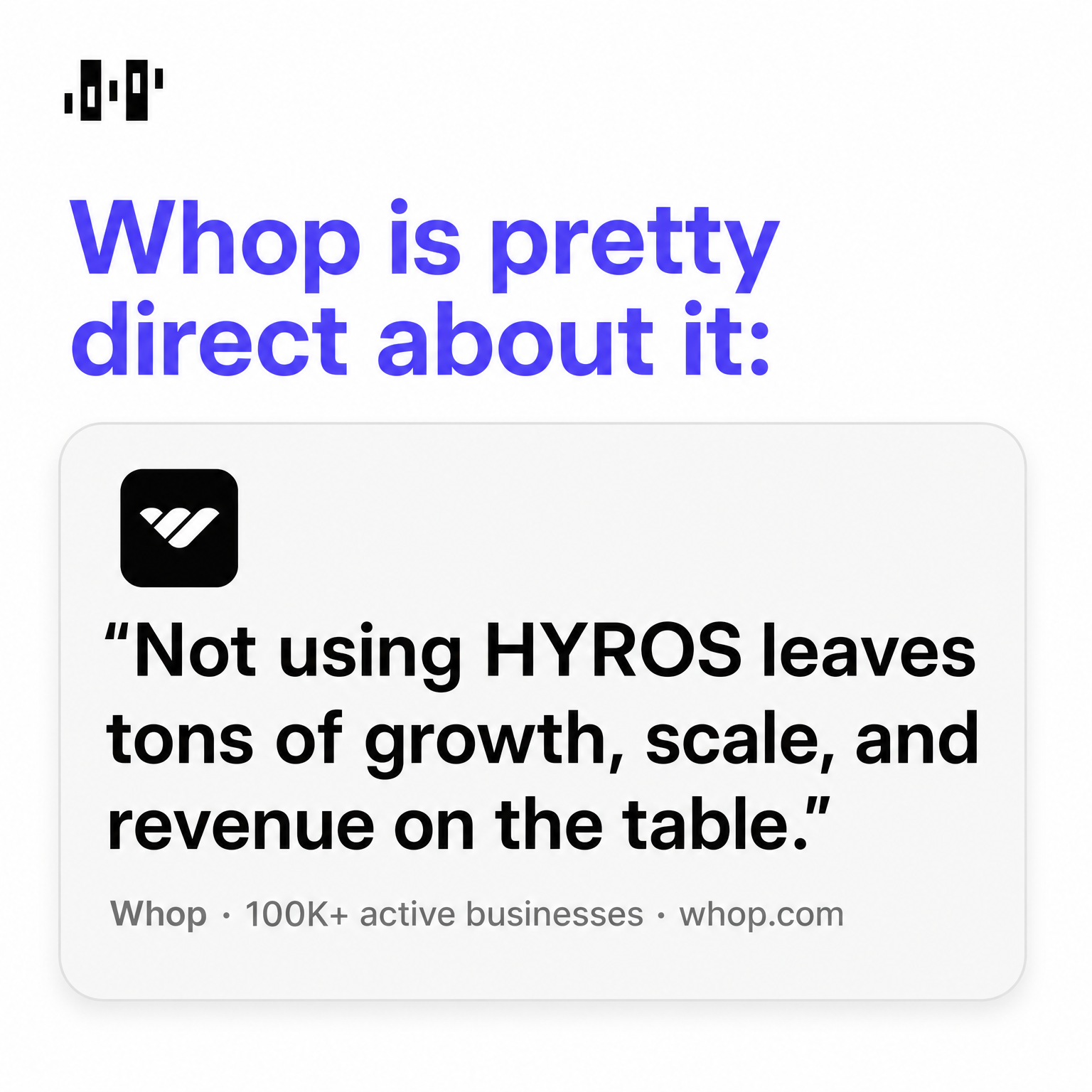 Hyros Facebook ad