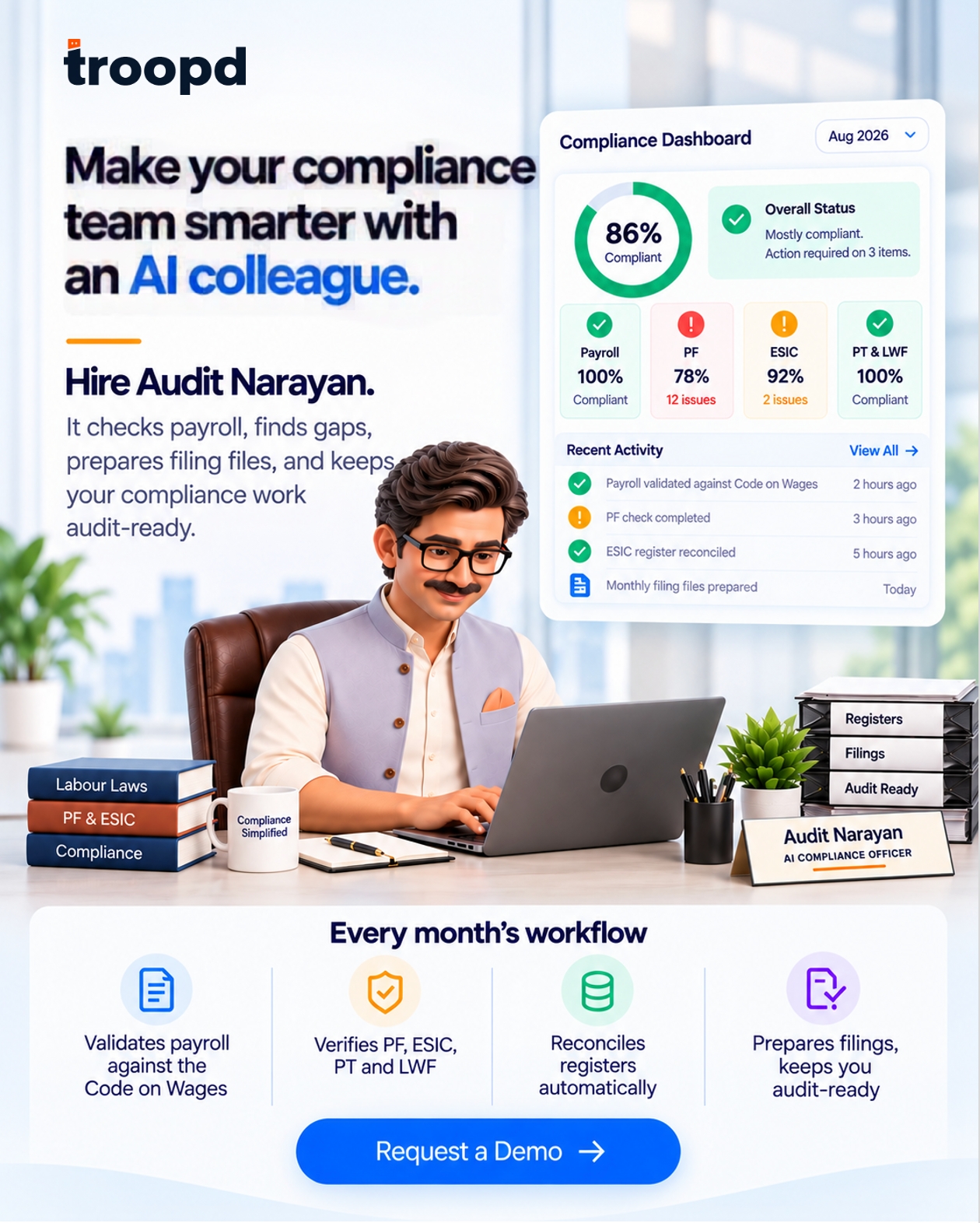 Troopd Facebook ad: Hire Your AI Compliance Officer