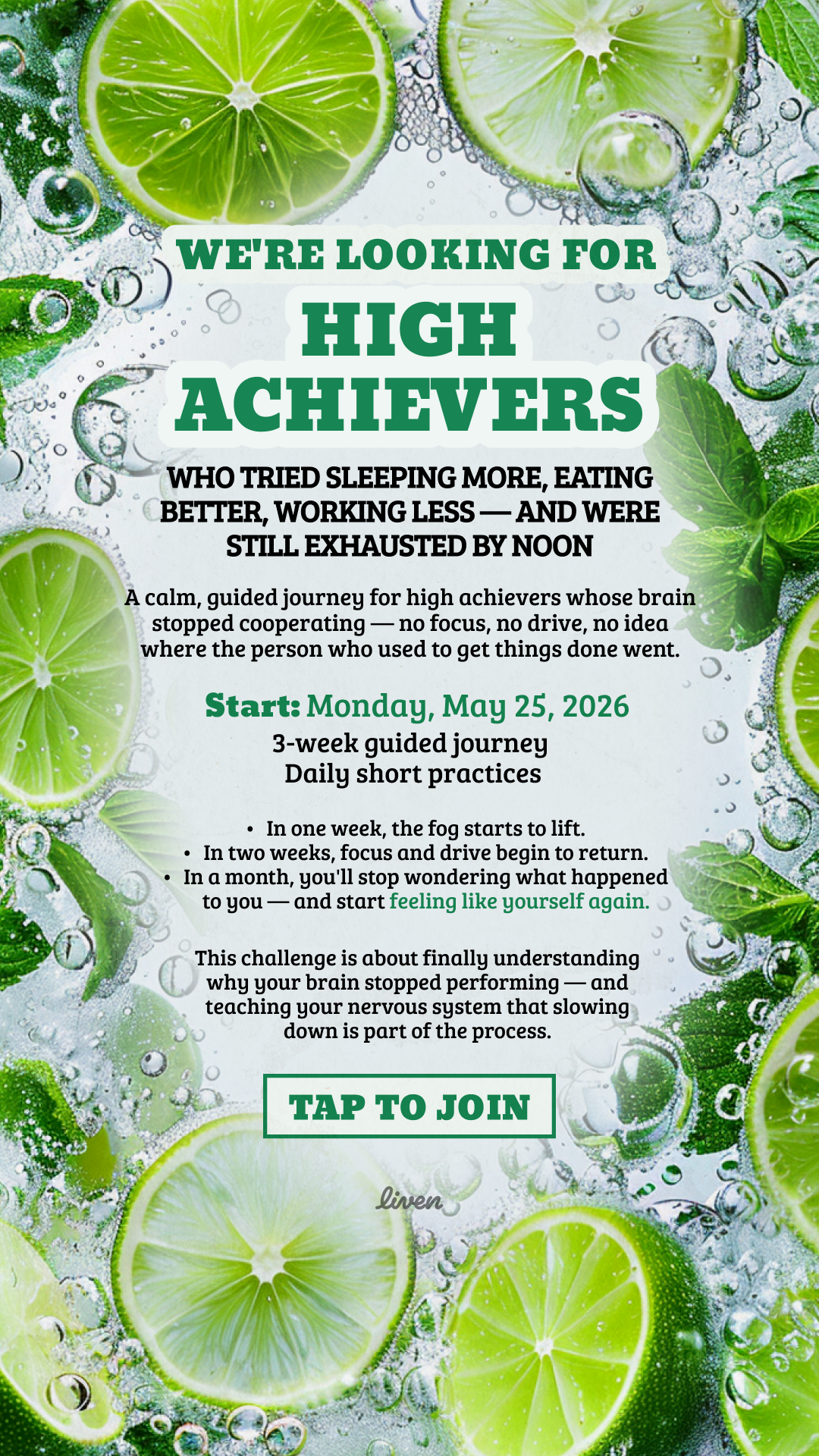 Liven: Self-Discovery Community Facebook ad