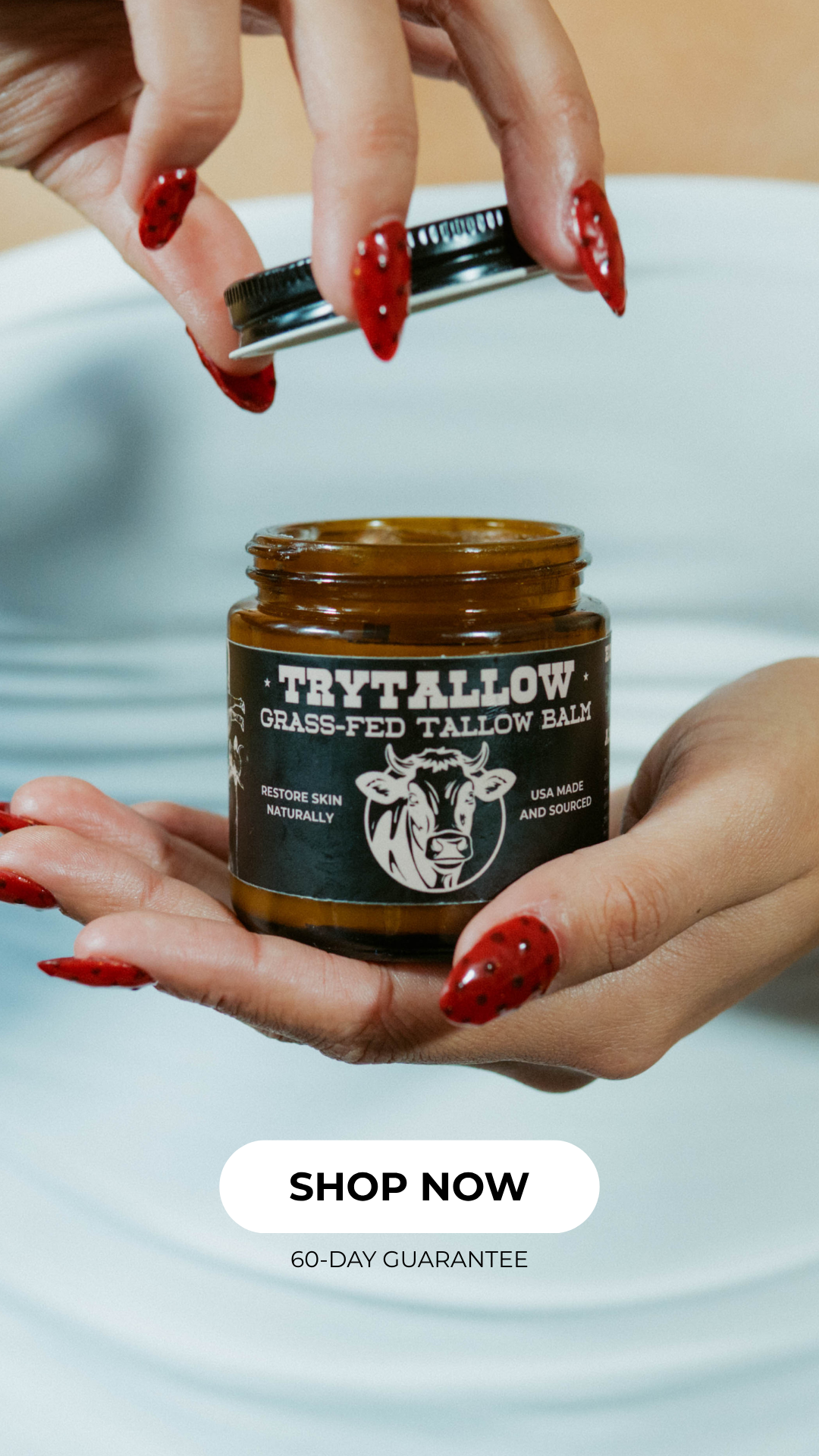 TryTallow - Natural Skincare Facebook ad