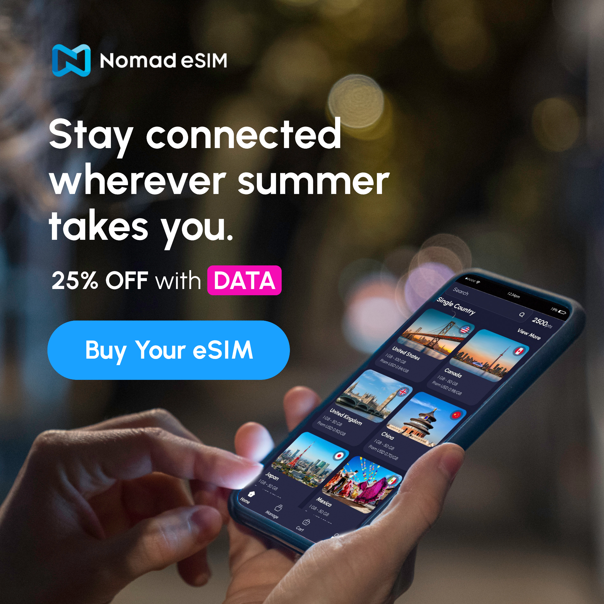 Nomad Esim Facebook ad