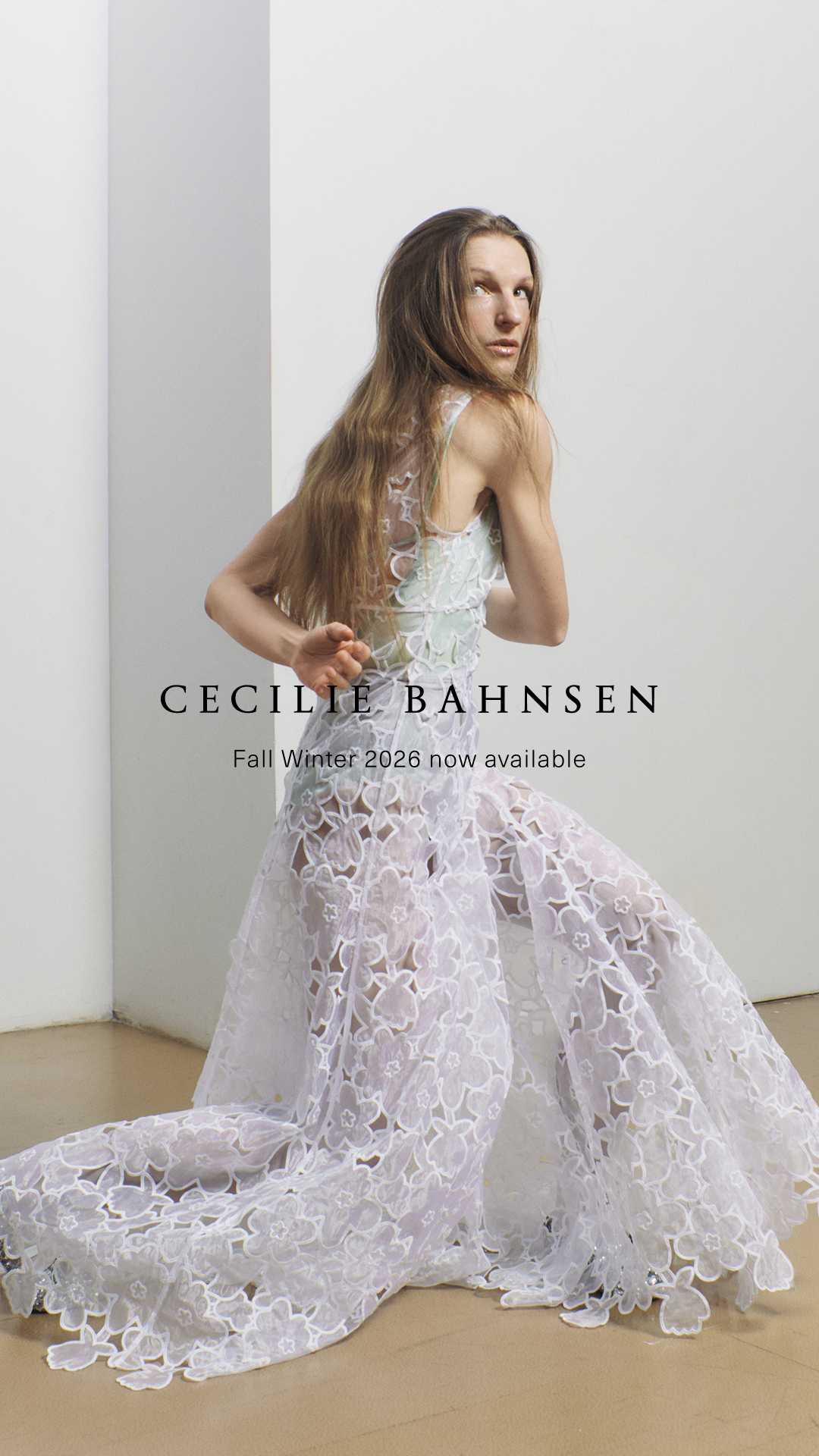 Cecilie Bahnsen Facebook ad: Now available at ceciliebahnsen.com