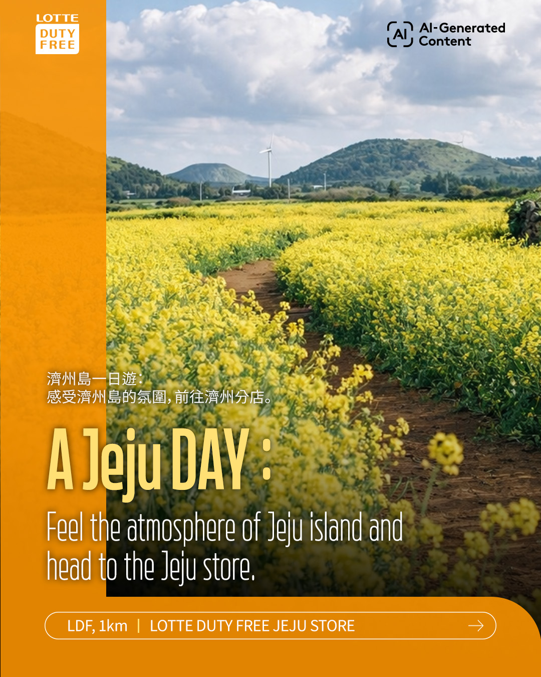 Lotte Duty Free Facebook ad: Enjoy shopping at Lotte Duty Free Jeju Store
