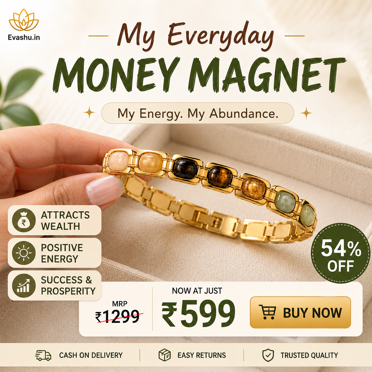 Evashu Crystals Facebook ad