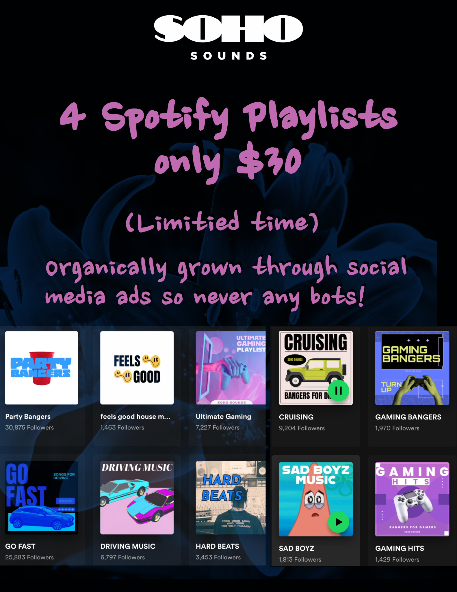 Soho Sounds Facebook ad