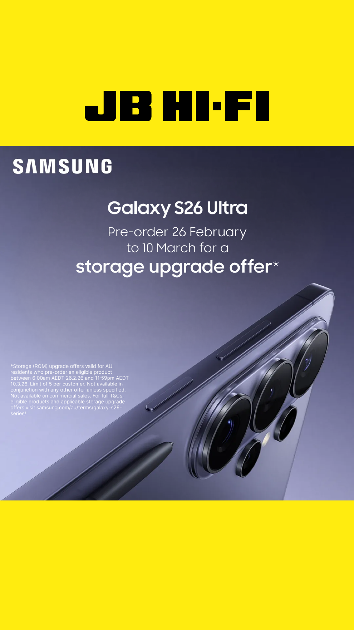 JB Hi-Fi Facebook ad