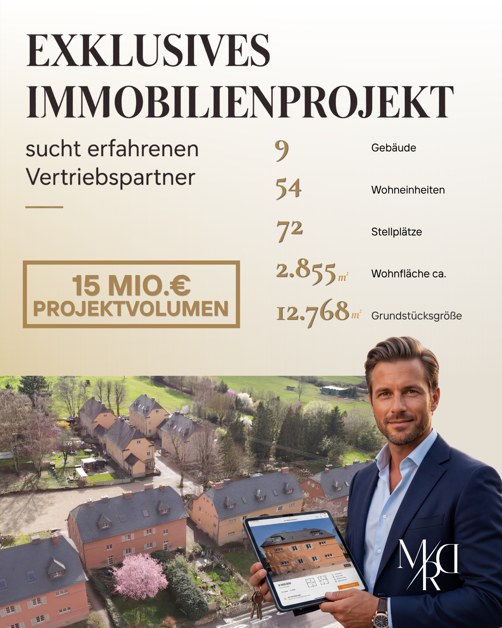 MRD Immo Facebook ad: Exklusives Immobilienprojekt sucht erfahrenen…