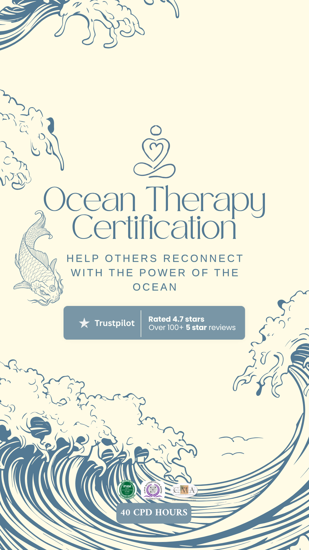 Alma Oasis Facebook ad: Ocean Therapy Certification