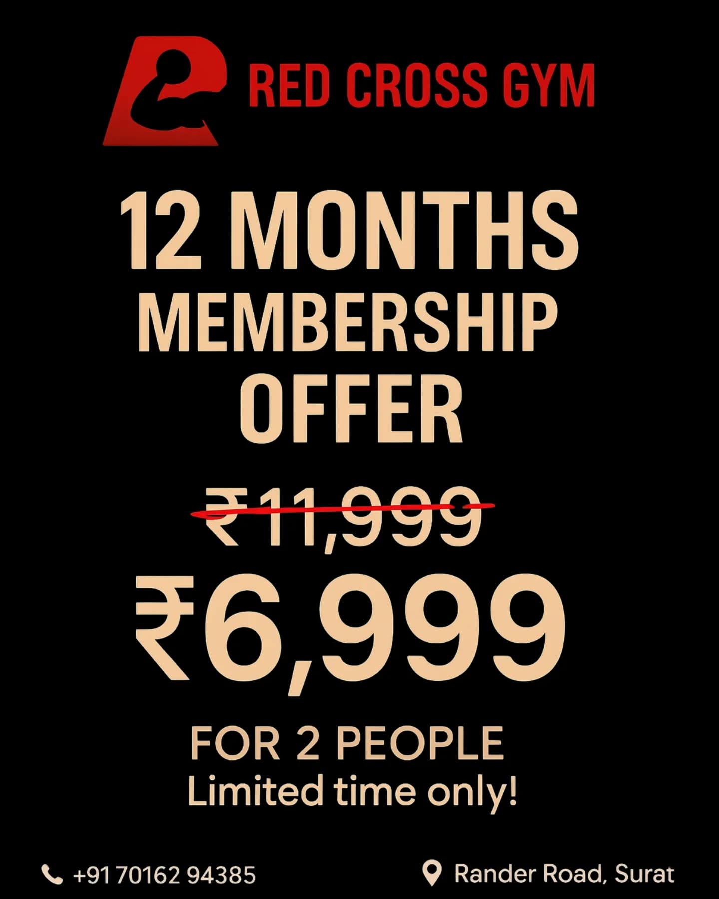 RED CROSS GYM Facebook ad