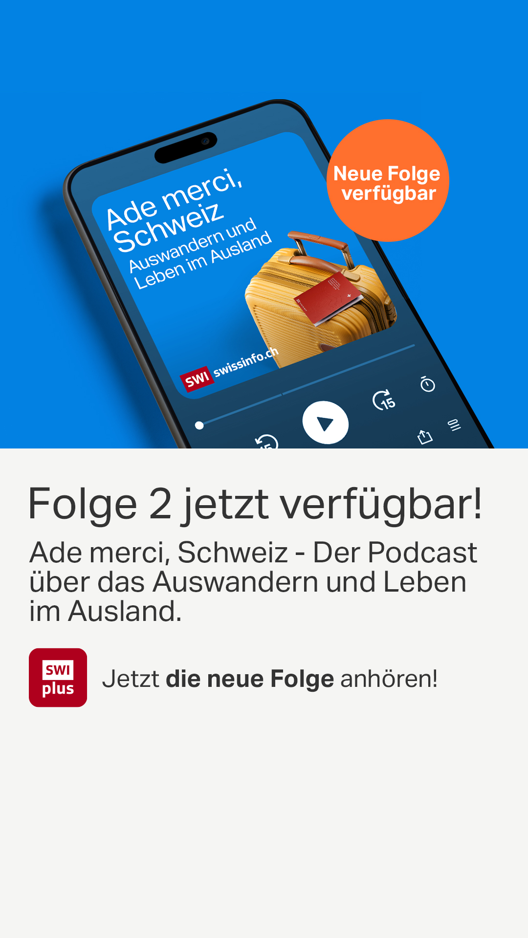 swissinfo.ch auf Deutsch Facebook ad from Aug 5, 2026