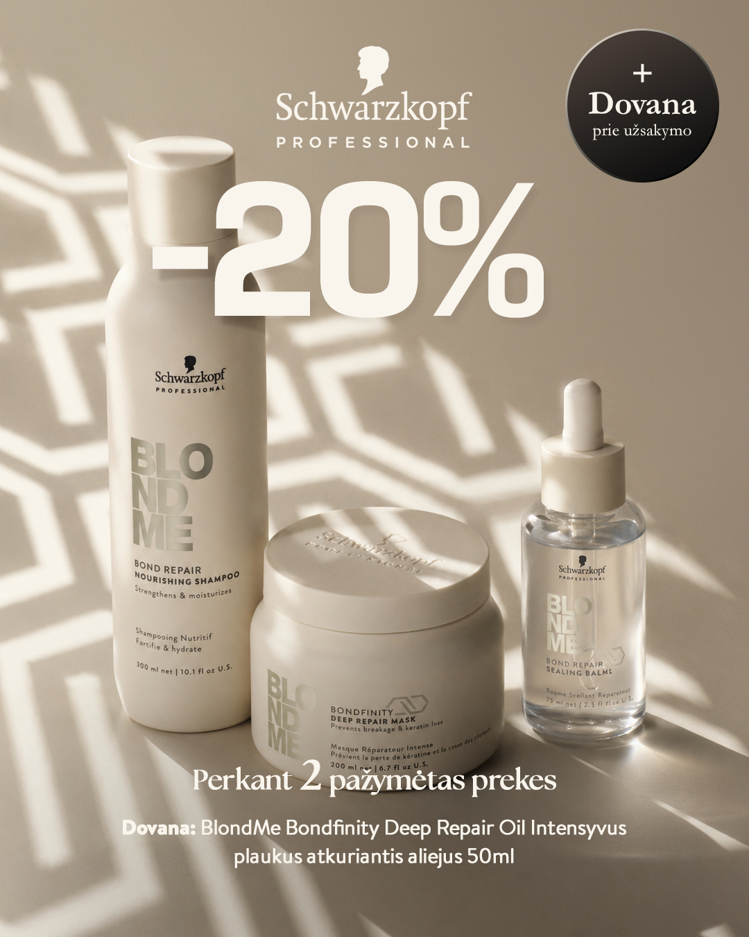 KLIPshop Facebook ad: 2 BlondMe produktai + DOVANA!
