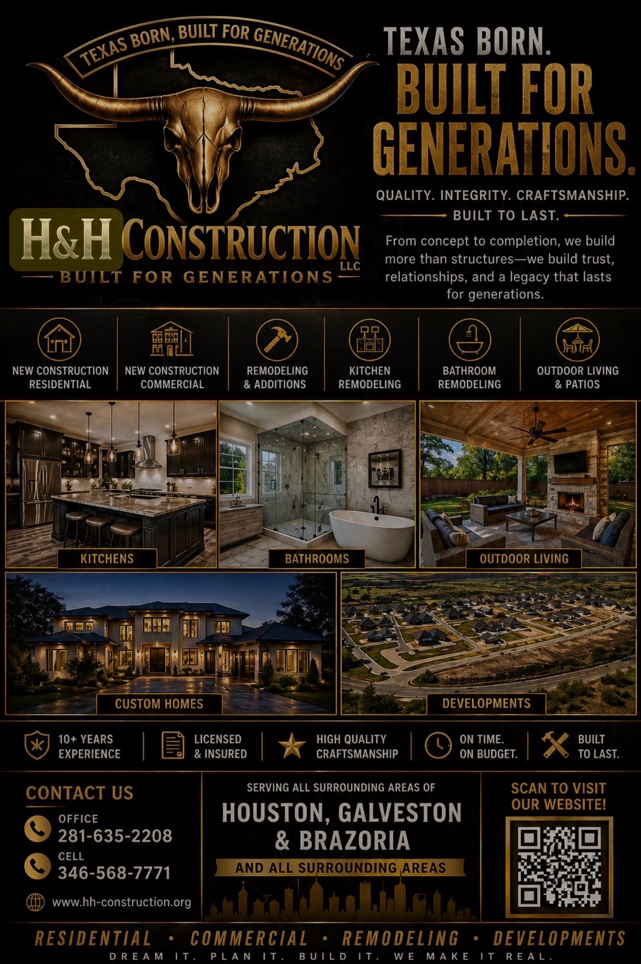 H&H Construction LLC Facebook ad: Ready to transform your space?