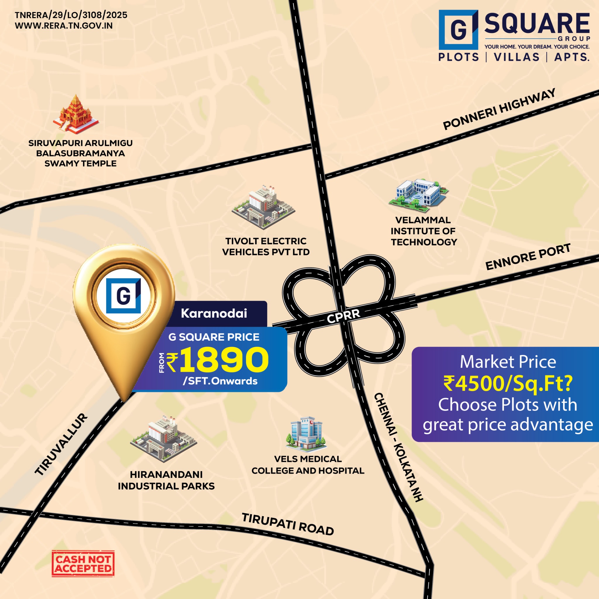 G Square Premium Plots Facebook ad