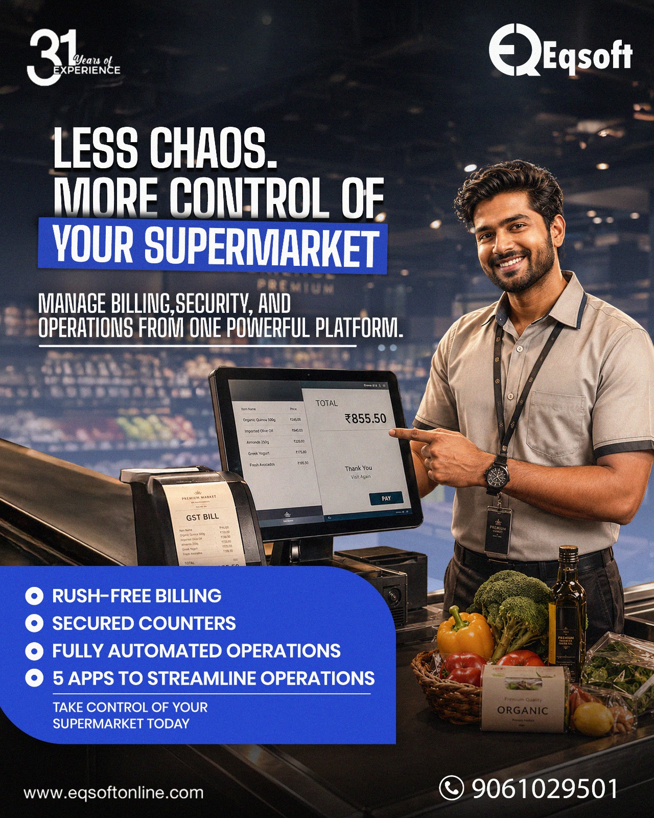 Eqsoft Business Solutions Pvt Ltd Facebook ad: Less chaos. More control.