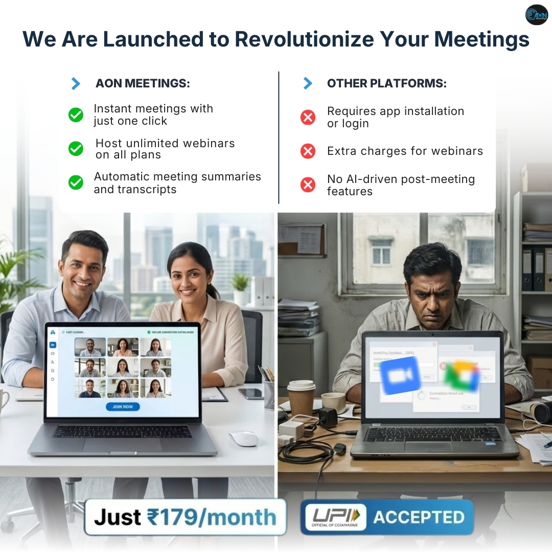 AONMeetings Facebook ad: Your Daily Meeting Cost is Less Than a Cup of Tea!