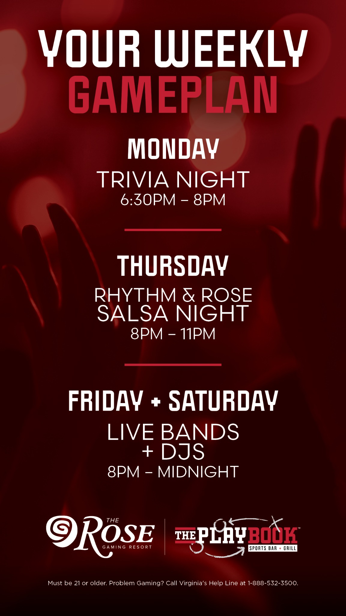 The Rose Gaming Resort Facebook ad from Apr 13, 2026